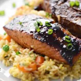 Hibachi Angus Steak and Salmon Combo.